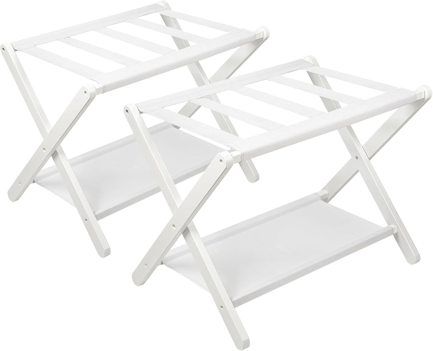 Bamboo Luggage Rack Set of 2 for Guest Room and Hotel Use