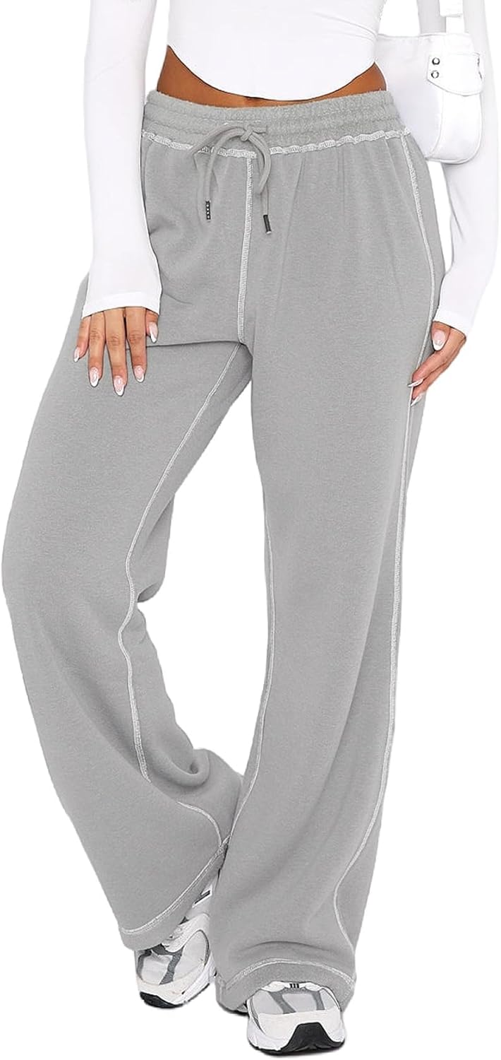 Track Pants Women Joggers Soft Wide Leg Lounge Sweatpants