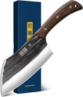 6 Inch Cleaver Knife Hand Forged Vegetable Meat Cleaver - Dual Blade
