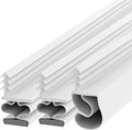 TMH Metal Door Weather Stripping - Magnetic Kerf Door Seal Kit - White