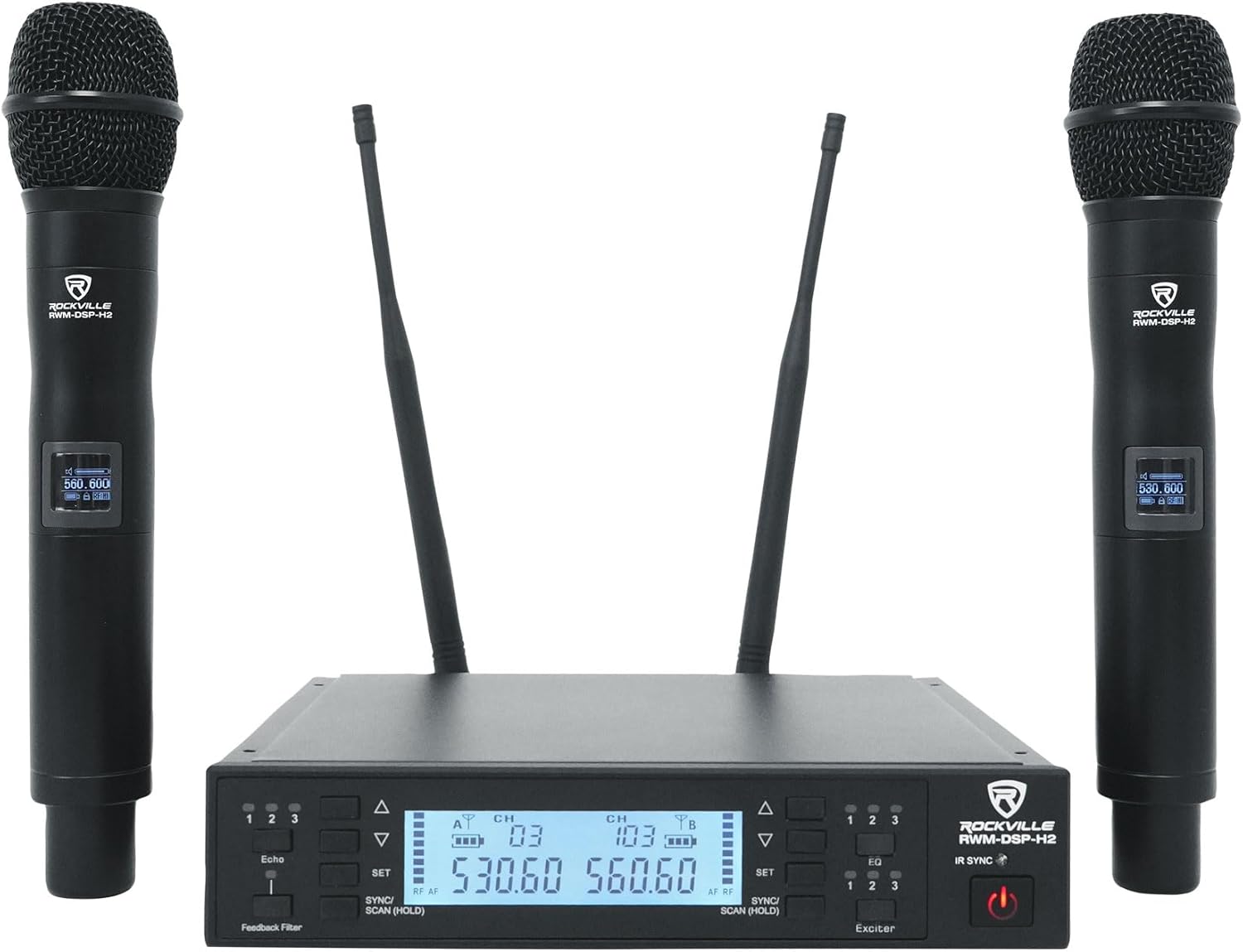 Rockville RWM-DSP-H2 Wireless Microphone System with DSP Control