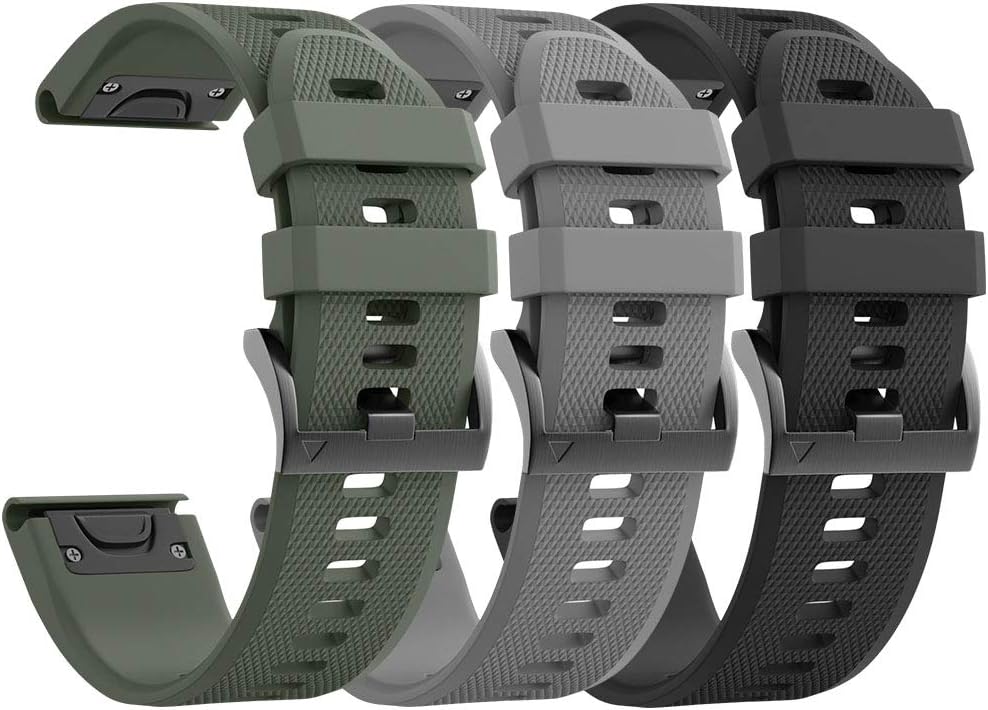 Soft Silicone Watch Band for Fenix 5/6/7 by ANCOOL