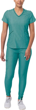 Adar Pro Modern Athletic Scrub Set For Women - Tailored Comfort Jogger