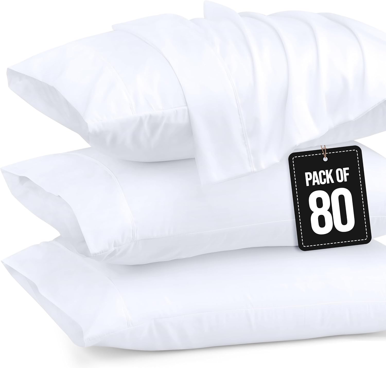 Utopia Bedding Queen Pillow Cases - Soft Microfiber 80 Pack