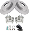 TRQ Rear Brake Pad & Rotor Kit Compatible with 2012-2017 Kia Rio