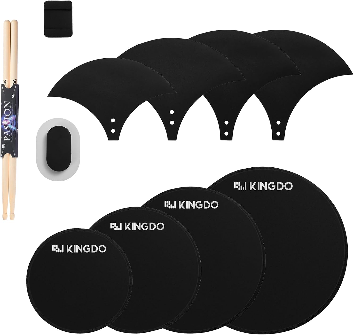Kingdo 11 Pieces Cymbals Mute Pads Set for Quiet Practice