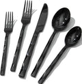 KINGSTONE Black Silverware Set 20-Piece Flatware for 4 - Luxury