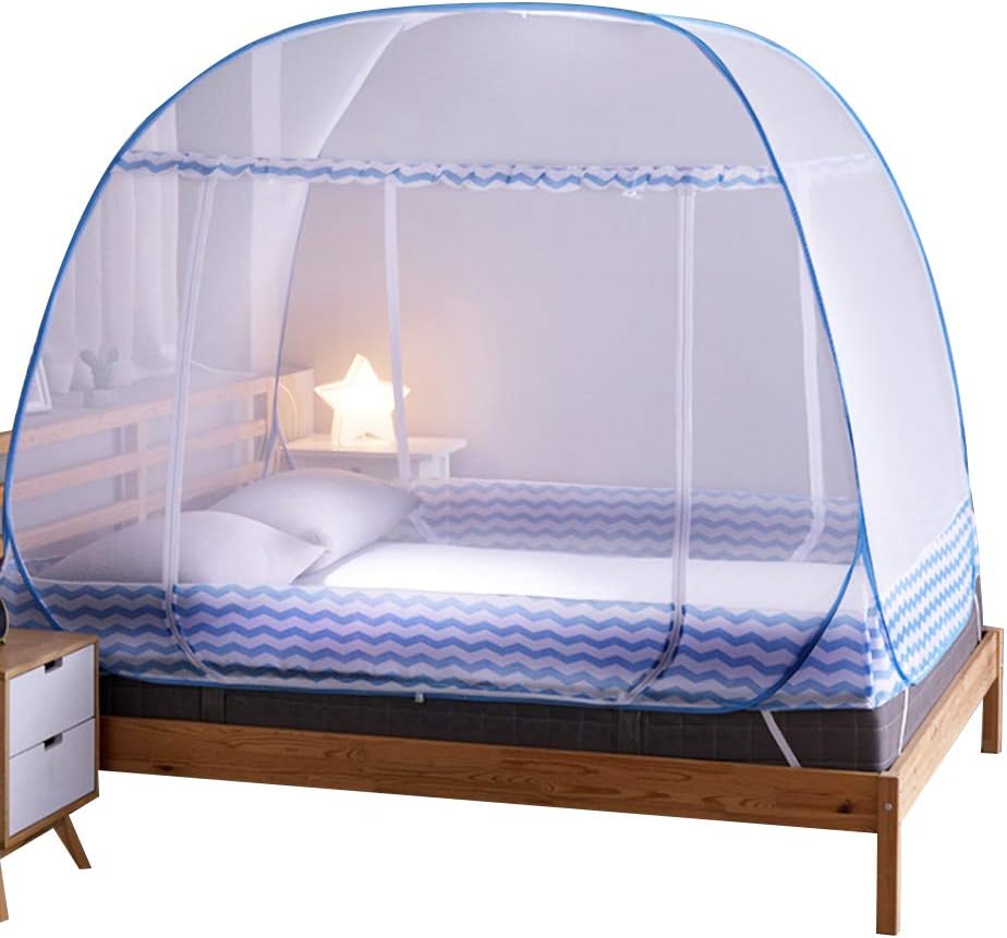 Jsanh Folding Mosquito Net Tent Canopy for King Size Beds