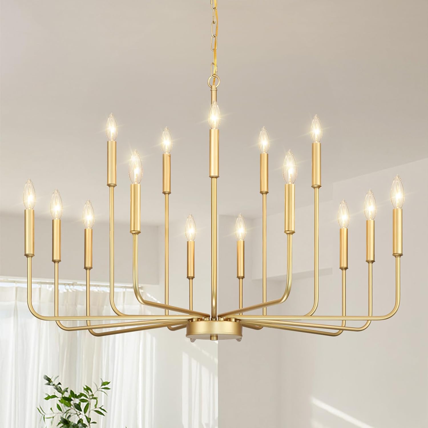 Gold Chandeliers for Dining Room Light Fixture Over Table