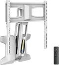 Motorized Fireplace TV Wall Mount Pull Down Mantel Mount - Remote