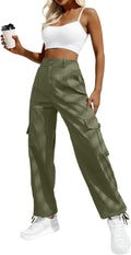 Lepunuo Women's High Waisted Cargo Pants - Y2K Baggy Stretch Comfort 6