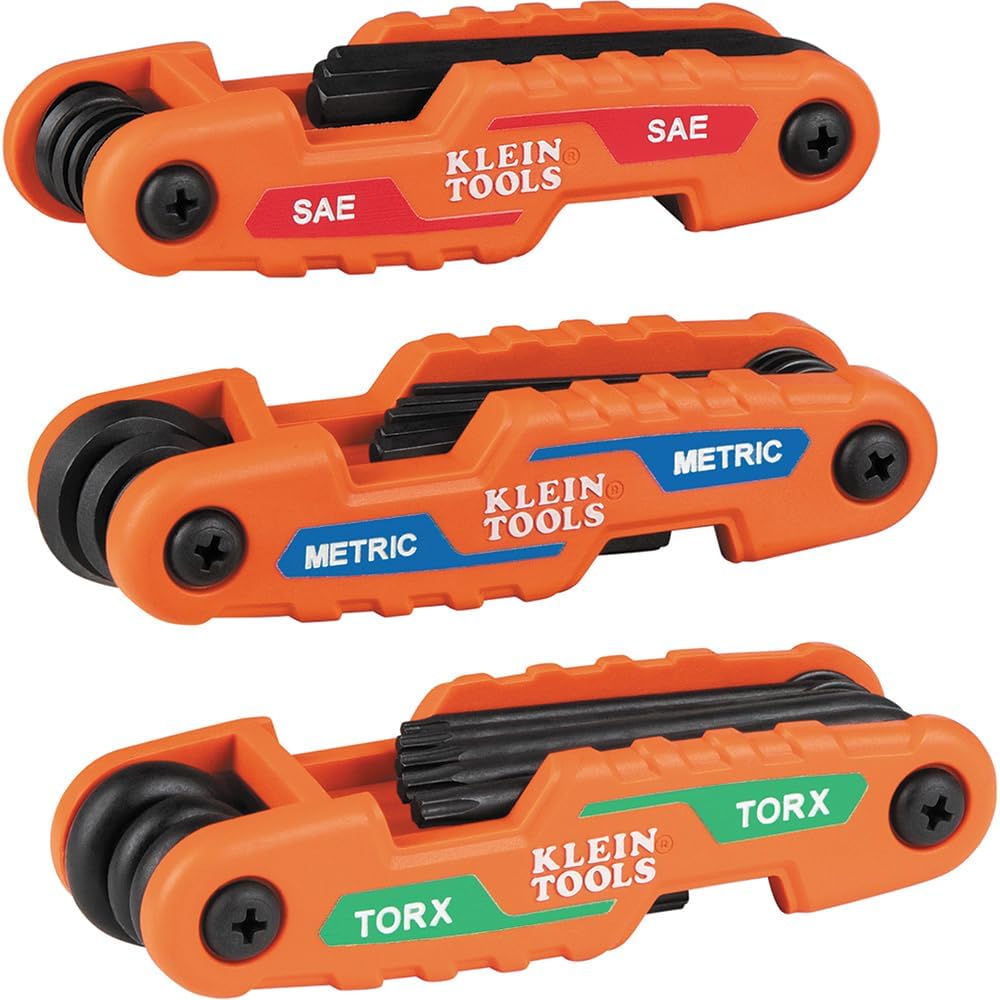 Klein Tools 70553 Pro Folding Hex Key Set for Every Task