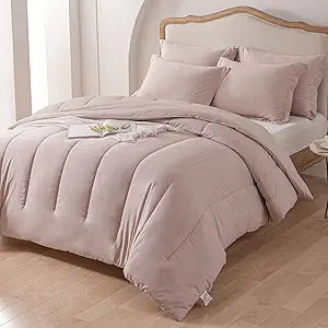 SLEEPBELLA Full Comforter Set in Blush Pink for All Seasons