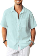 Stylish KYKU Linen Button Down Shirt for Men's Warm Weather Wear