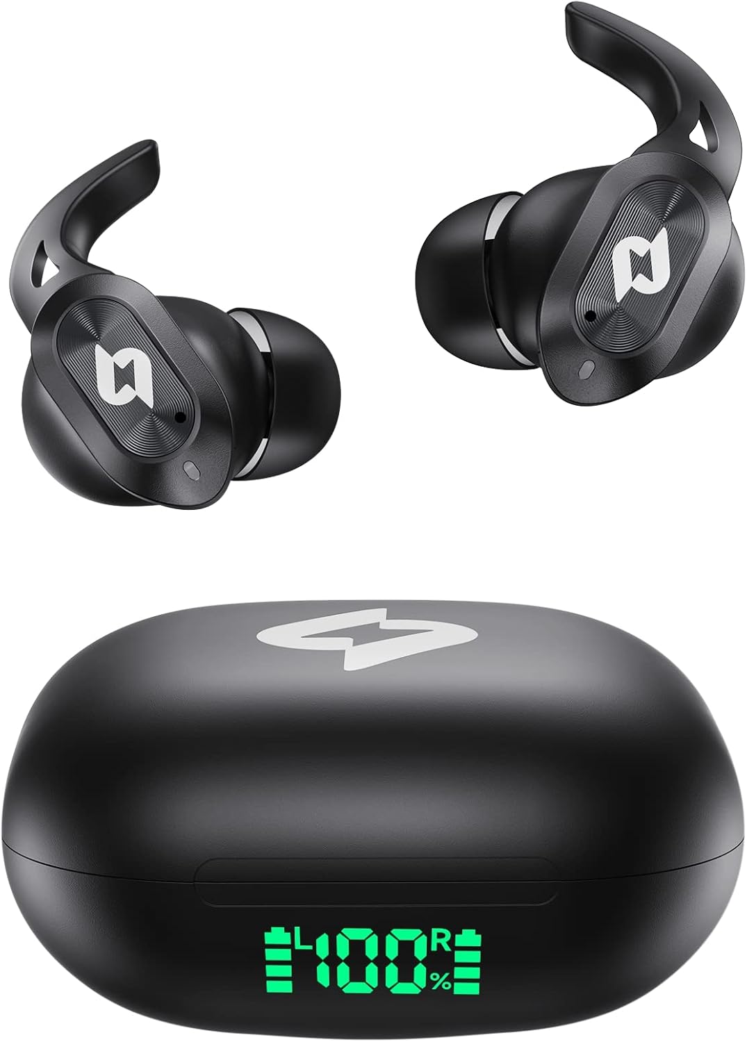 32H Playback Wireless Earbuds: Waterproof, Stereo Bass, LED Display
