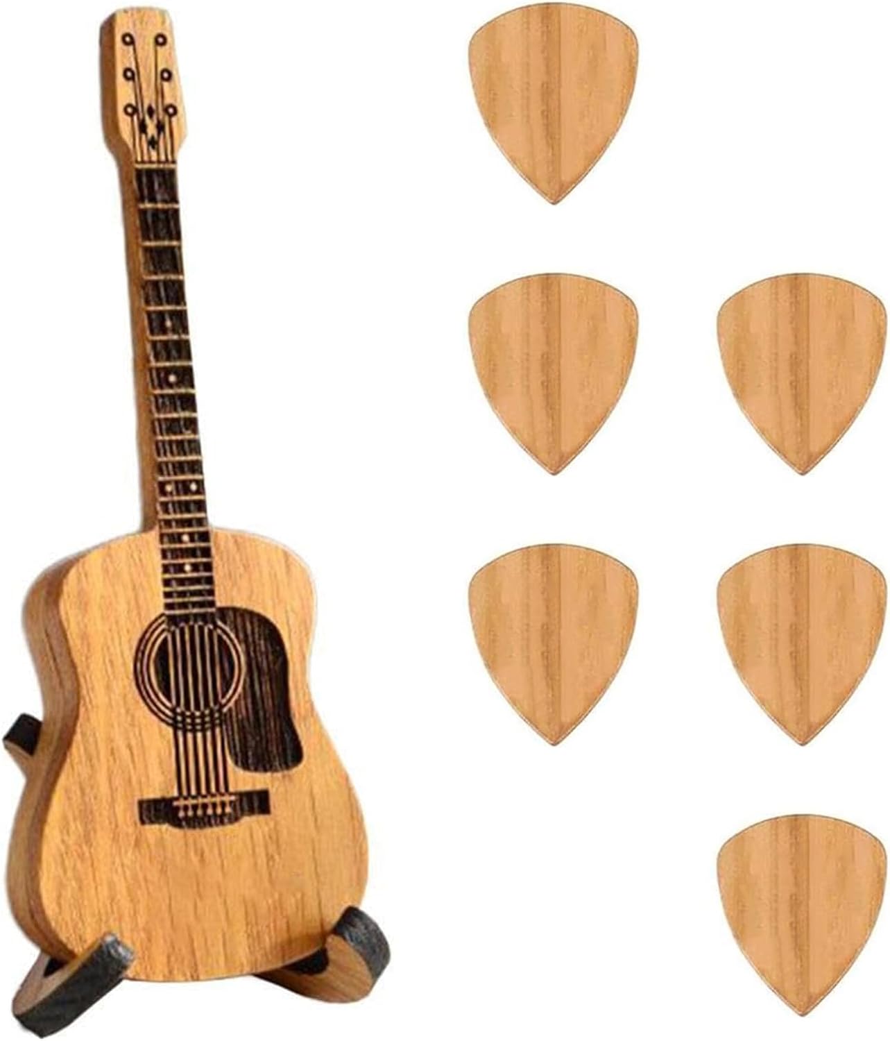 Wooden Guitar Pick Box Set 