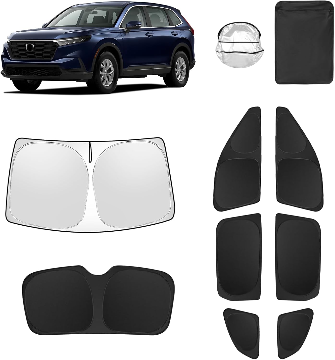 8pcs Car Window Shades for Honda CR-V 2023 2024 2025 Accessories