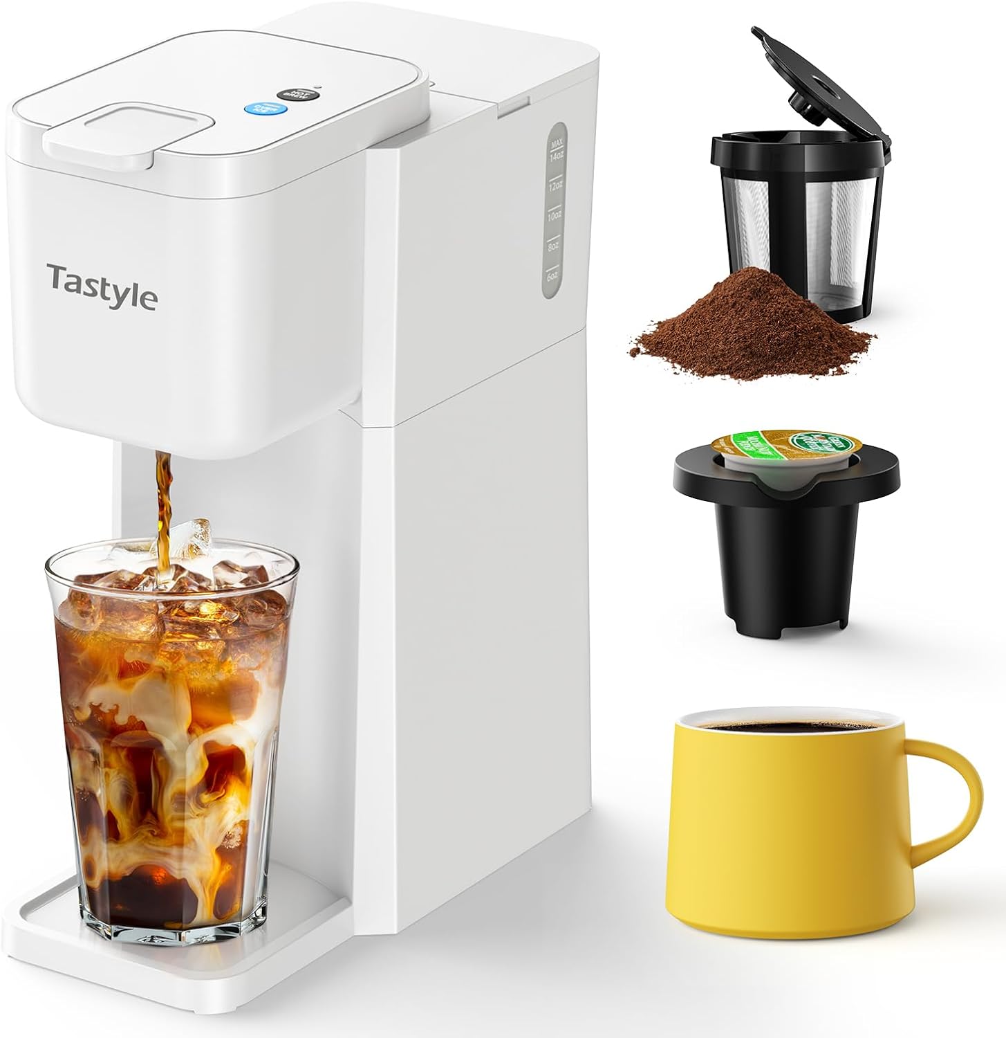 Mini Hot and Iced Coffee Maker for Home, Travel, and Office
