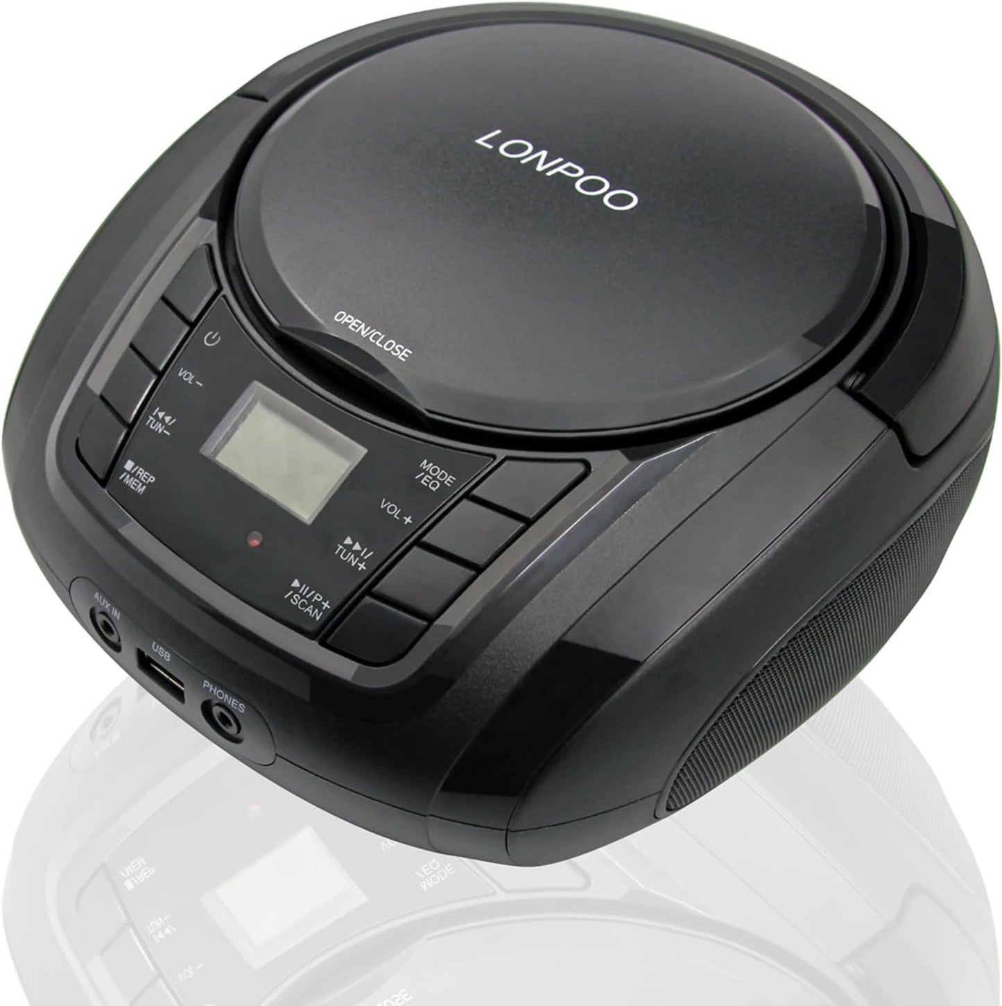Portable Boombox with CD Player & Bluetooth