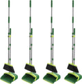 Broom and Dustpan Set with 52-in Adjustable Handle - Easy Upright