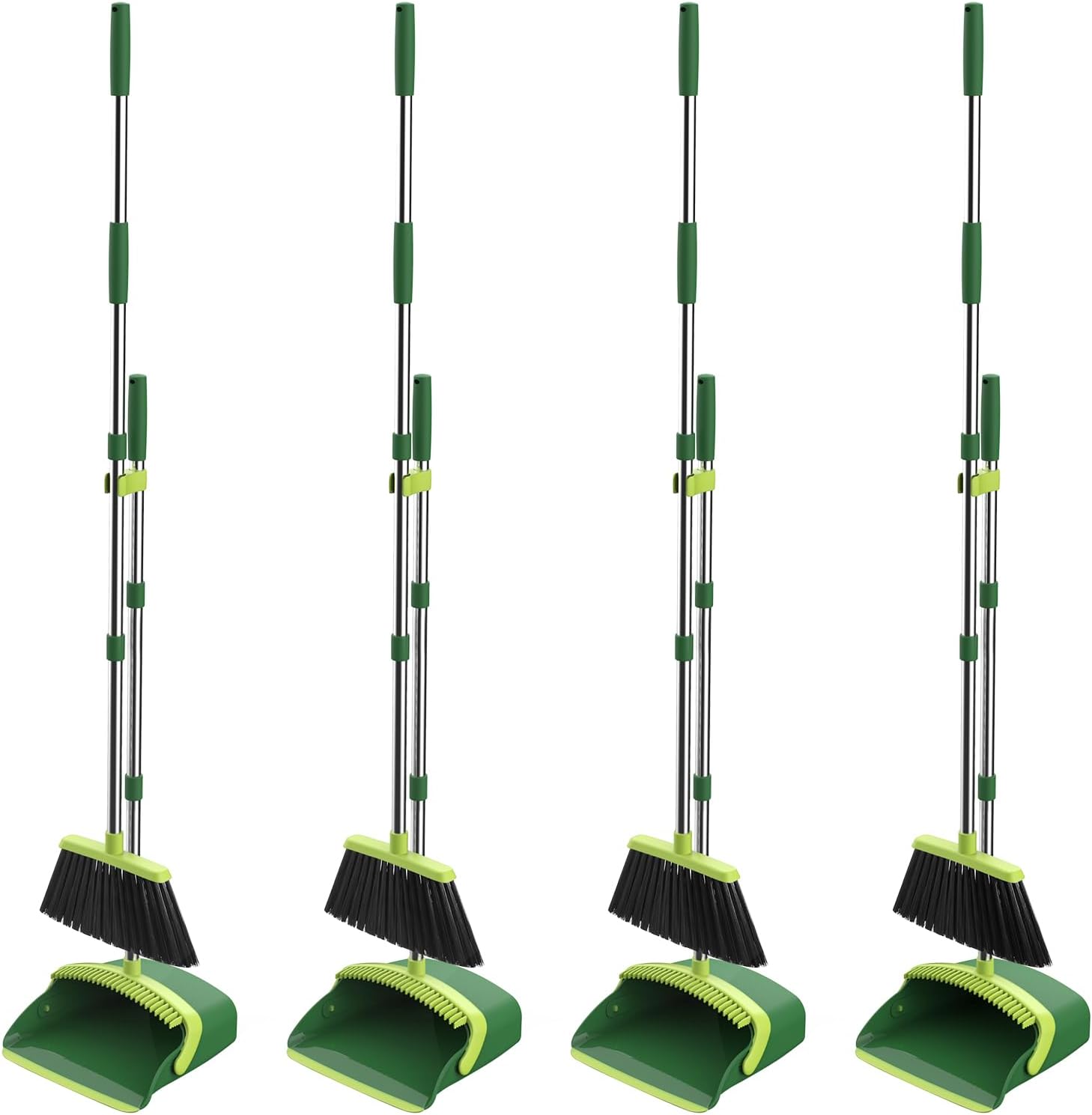 Adjustable Handle Broom and Dustpan Set for Efficient Cleaning
