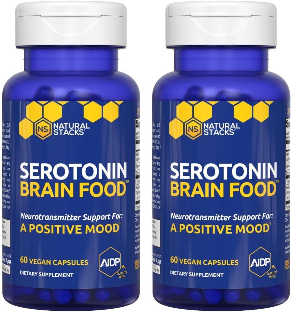 Serotonin Brain Food Supplement for Mood Support and Stress Relief
