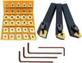 5/8 in Indexable Carbide Lathe Turning Tool Holder Set - Complete 36pc