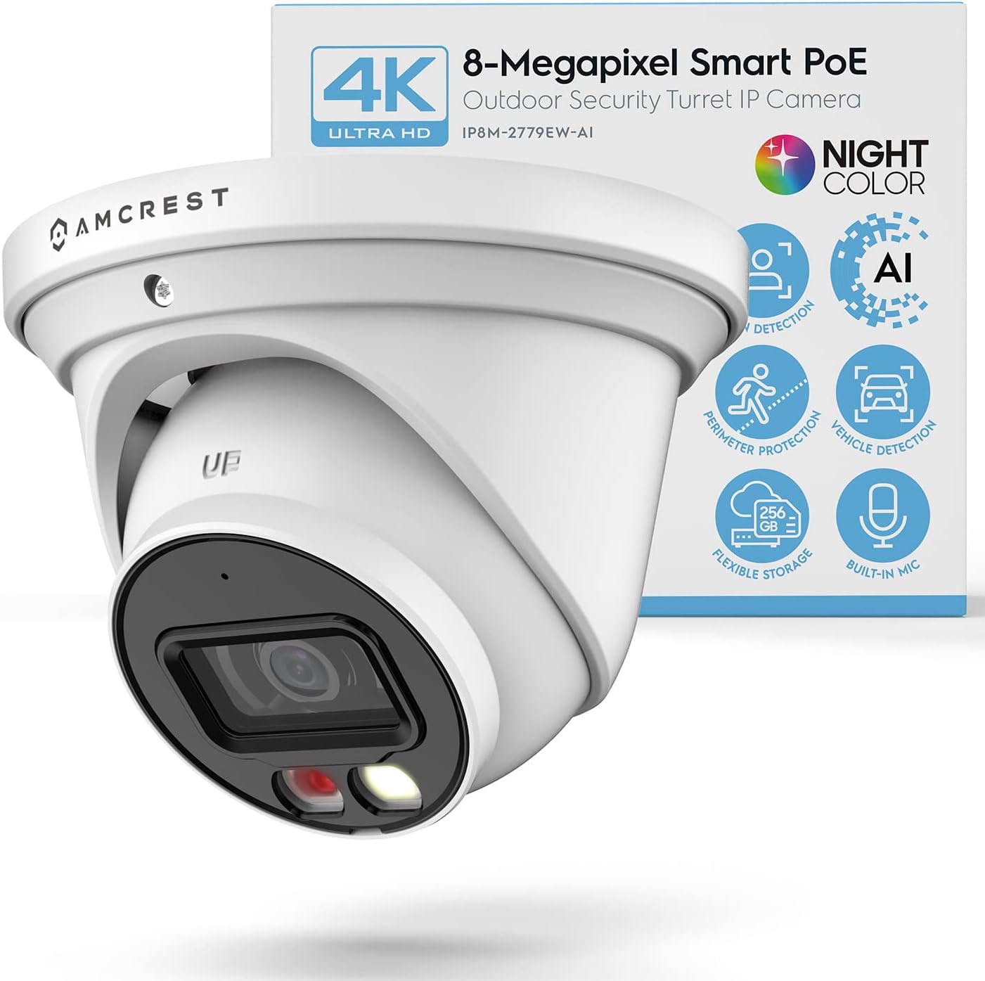 Amcrest UltraHD 4K AI Camera: Nightcolor Security Solution