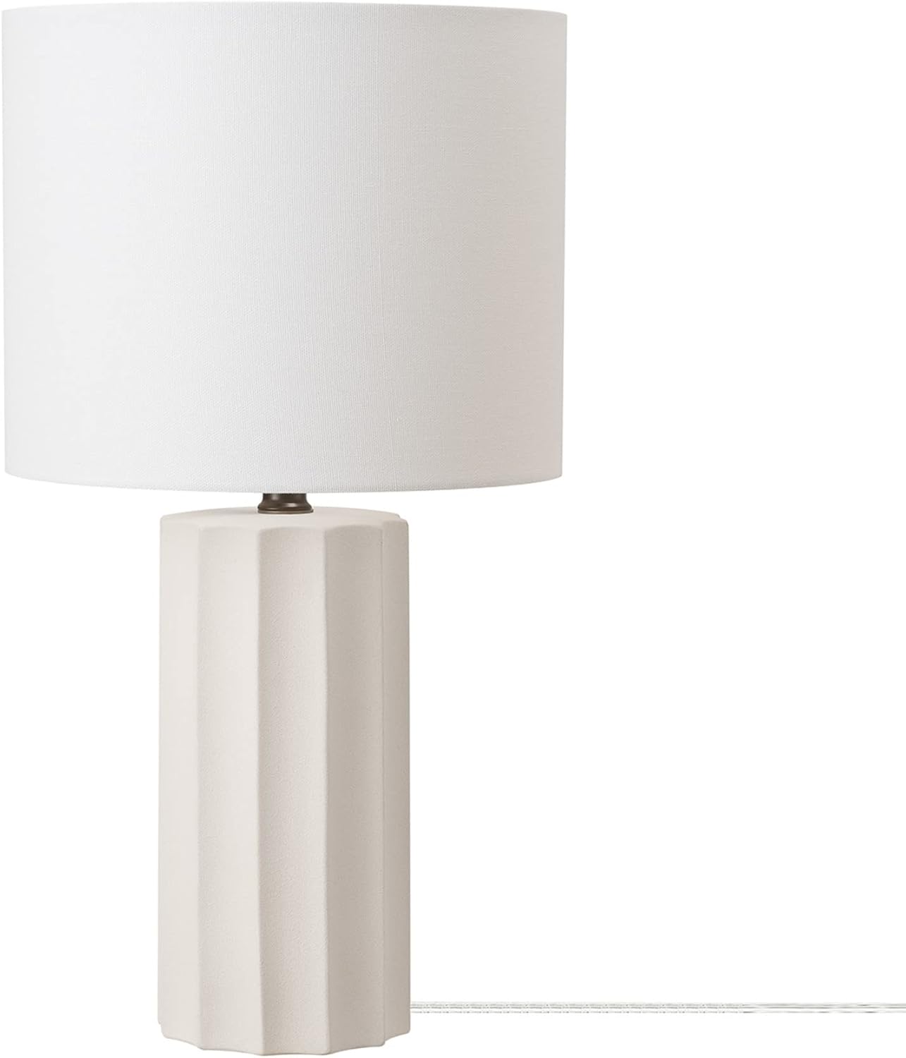 GLOBE Electric 65922 20 Table Lamp with Ribbed Concrete Finish