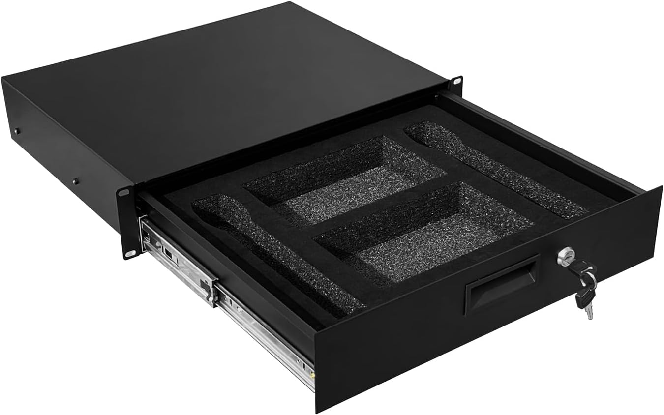 2U Rack Mount Drawer for 19 Inch AV Network DJ Equipment