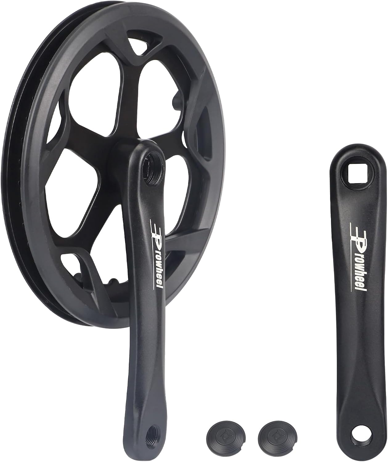 Prowheel E Bike Crankset with 52T Steel Chainring and Cover