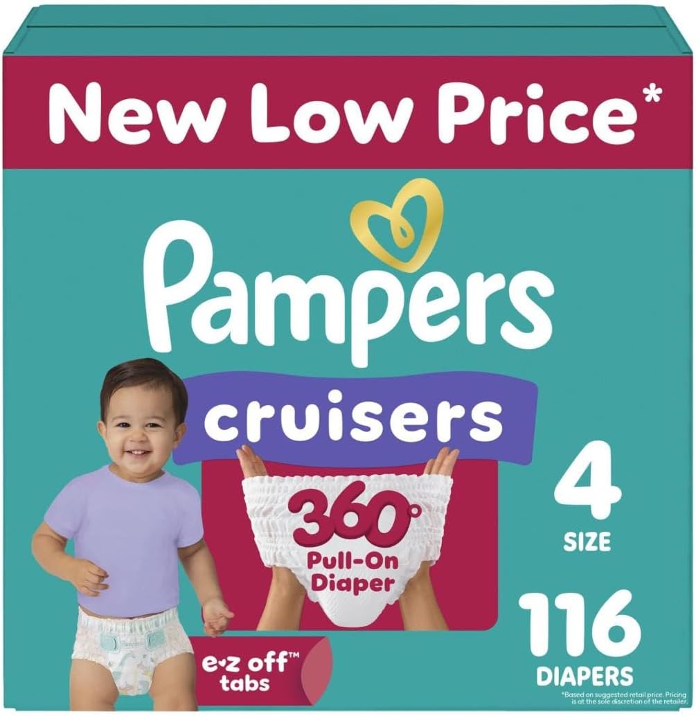 Pampers Cruisers 360 Diapers Size 4 - Ultimate Leakproof Protection