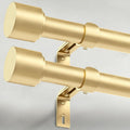 GEEBOBO Gold Curtain Rods 66 to 120 in 2-Pack - Heavy Duty