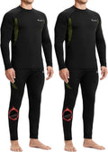 Warm Fleece Lined Thermal Set for Men's Long Johns Comfort