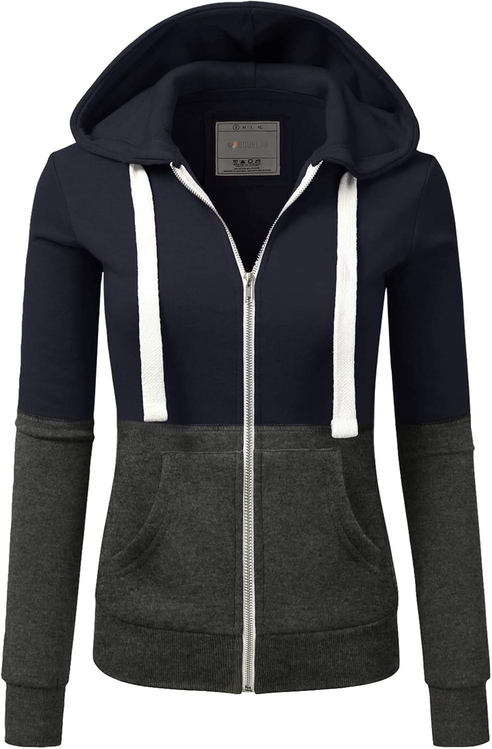 DOUBLJU Lightweight Thin Zip-Up Hoodie Jacket for Women Plus Size