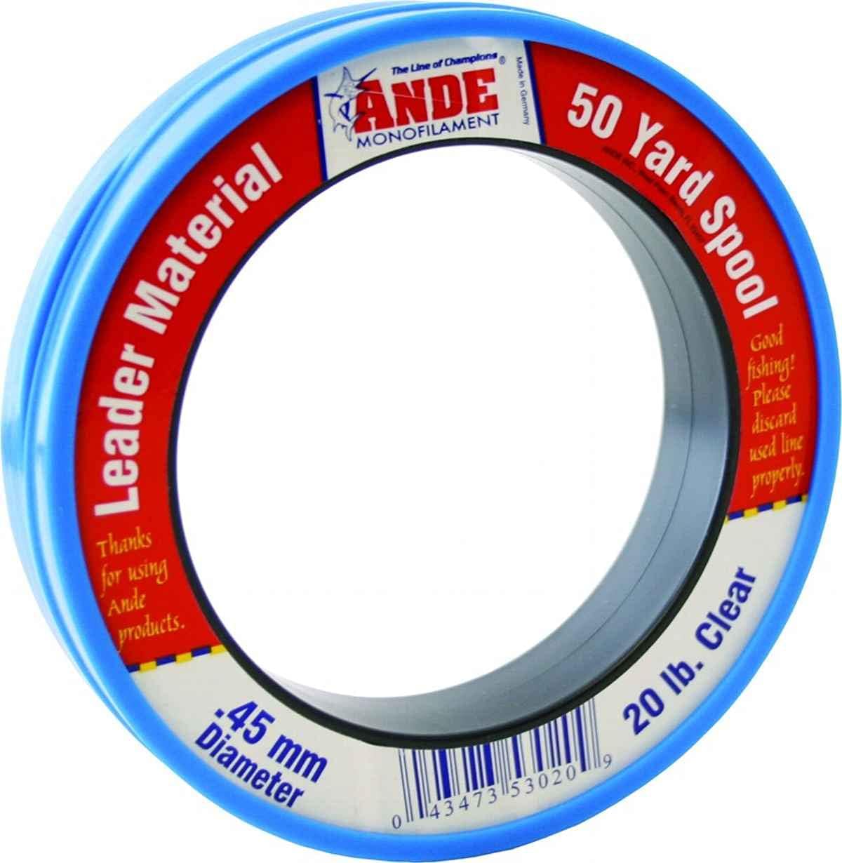 ANDE PCW50-20 20lb Leader Wrist 50yd Spool
