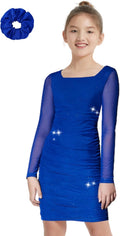 Girls Elegant Long Sleeve Bodycon Dress for Party Events and Occasions