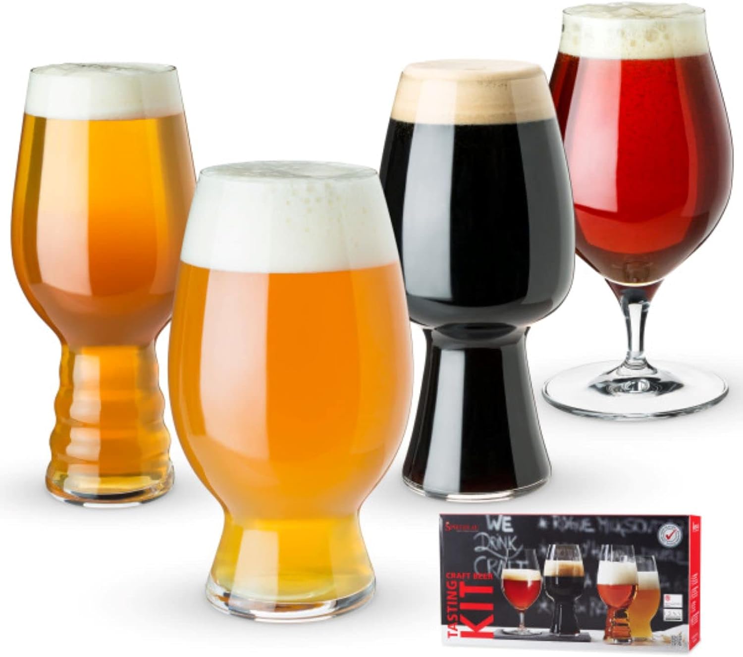 Spiegelau Crystal Beer Glass Tasting Set for Craft Beer Lovers