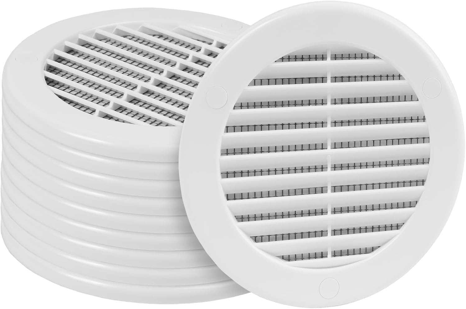 10pack 4 Inch White Plastic Round Vent Cover for HVAC Systems