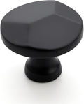 Matte Black Round Cabinet Knobs 25 Pack - Solid Zinc, Durable
