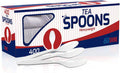 Extra Heavyweight Disposable White Plastic Tea Spoons - Durable Pack