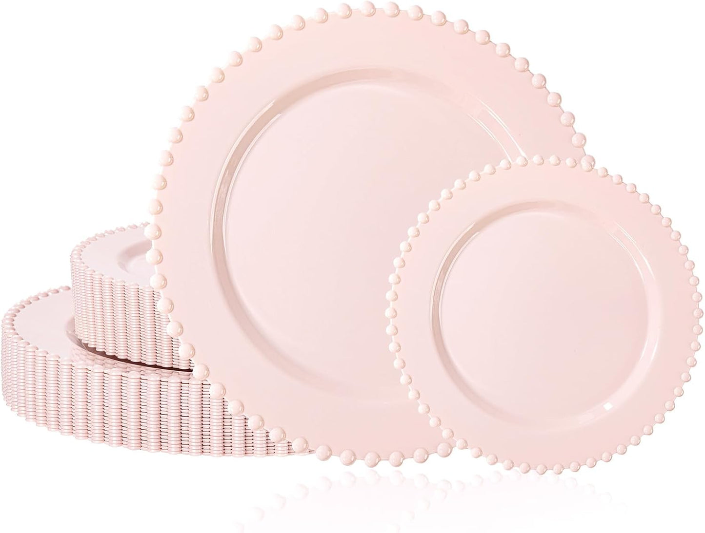 Elegant Pink Plastic Plates for Parties and Celebrations