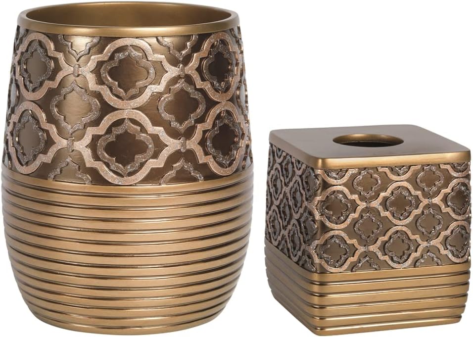 Zahari Home 2pc Spindle Modern Bath Accessories Set for Elegance