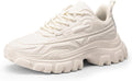 Women Chunky Fashion Sneakers Platform Lace-Up - Height Boost
