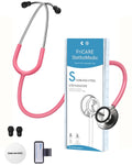 Dual Head Stethoscope for Nurses and Students - Pearl Pink