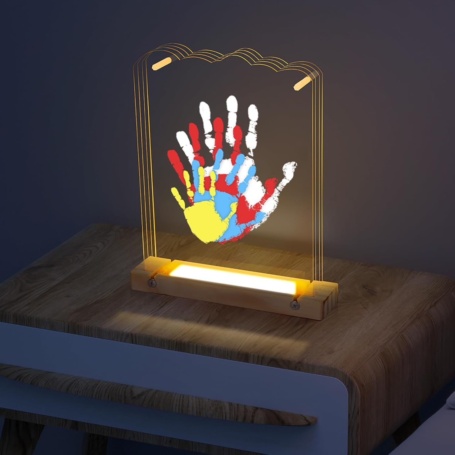 Family Handprint Kit with Light for Unique Keepsake Moments