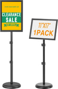 Sign Holder Stand 11x17 in Adjustable Floor Sign Stand - 1Pack