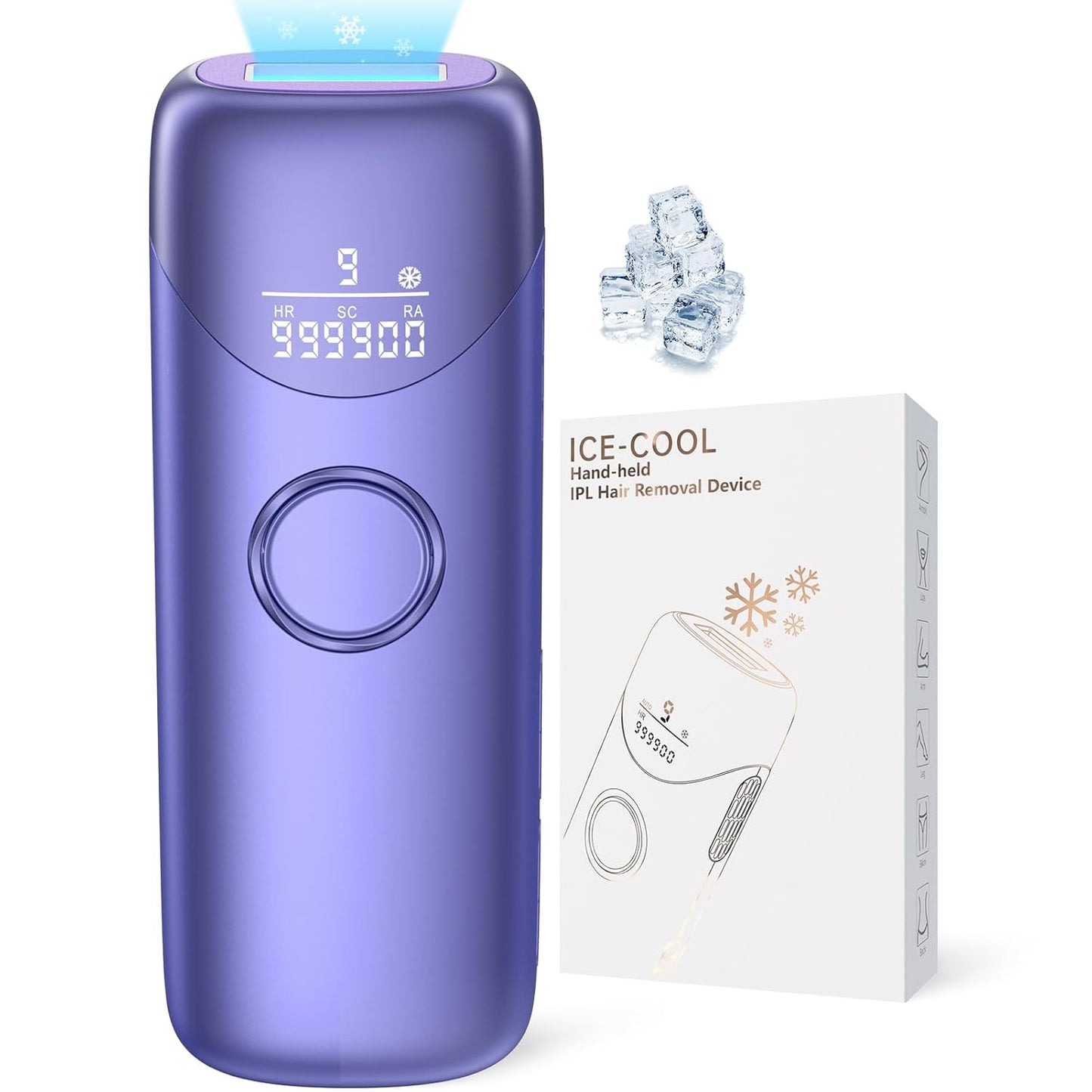 Painless IPL Laser Hair Removal Device with Ice Cooling Technology