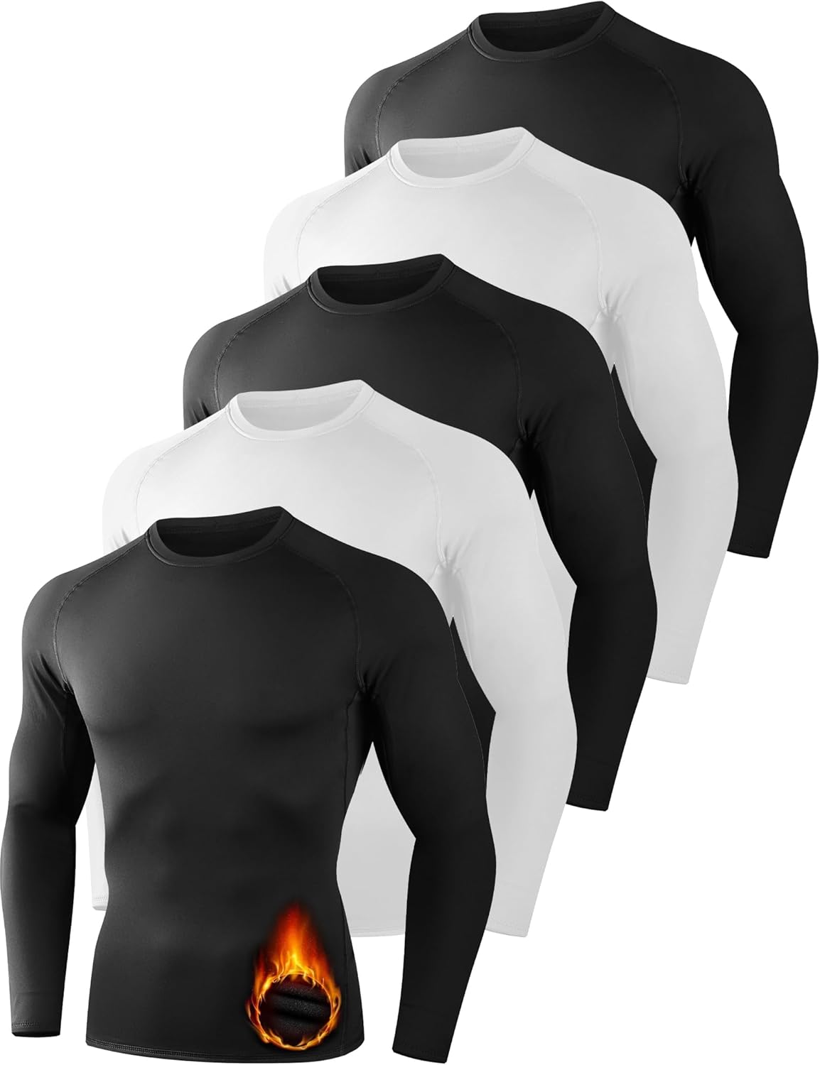 4/5 Pack Thermal Compression Shirts for Men Long Sleeve Gear