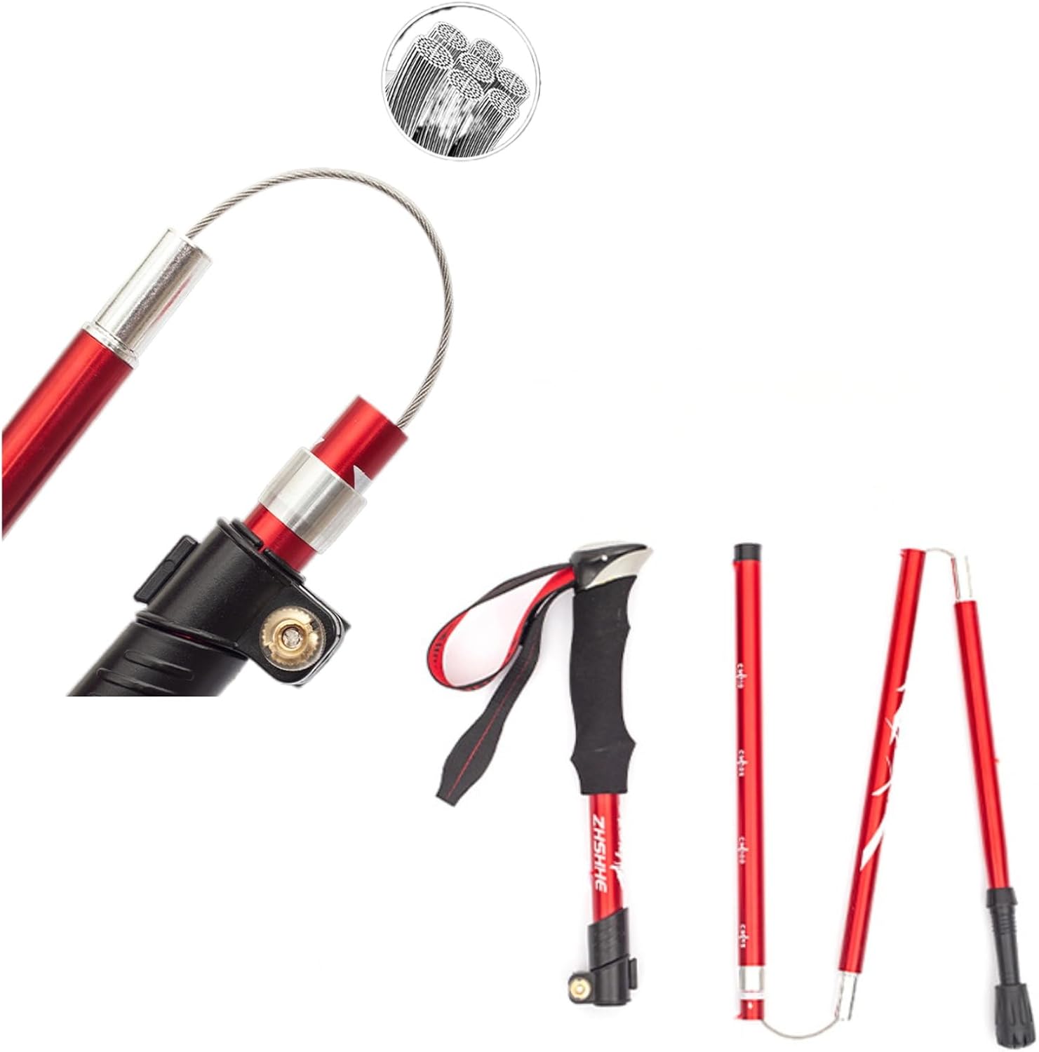 Ultralight Aluminum Trekking Pole - Compact Hiking Stick